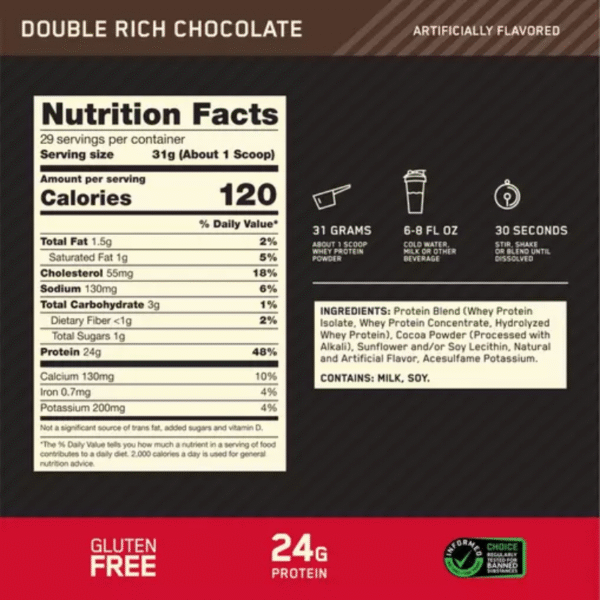 Gold Standard 100% Whey 5 lb - ON - Image 2